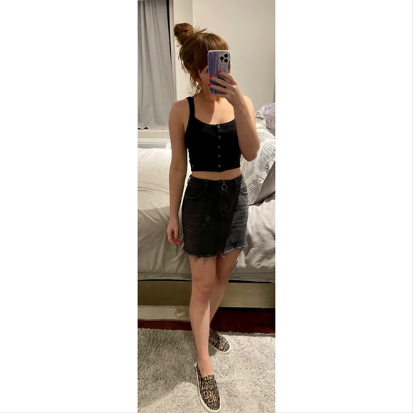 SOLD ✖️ PacSun Black Denim Skirt - Picture 6 of 6
